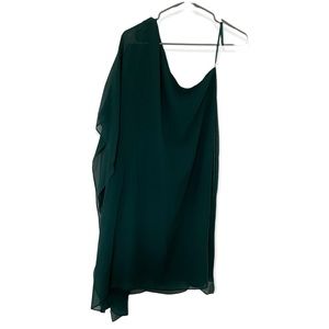 BCBGMAXAZRIA One Shoulder Draped Mini Dress - S
